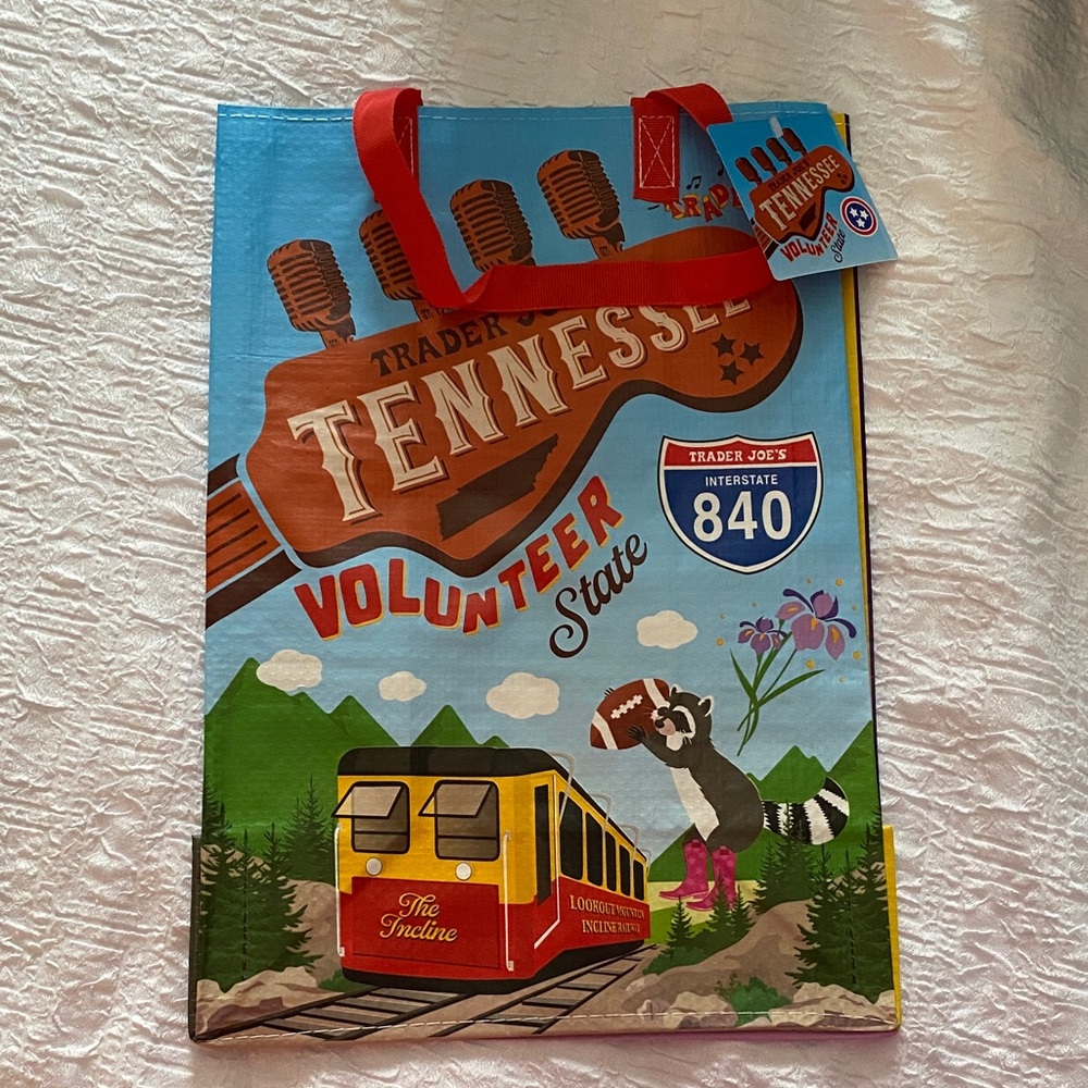 Trader Joe's Tennessee Volunteer State Reuseable Shopping Bag-  NWT